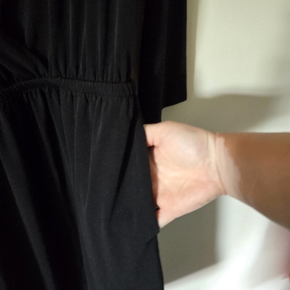 Lane Bryant faux wrap dress black 14/16 - Picture 5 of 8